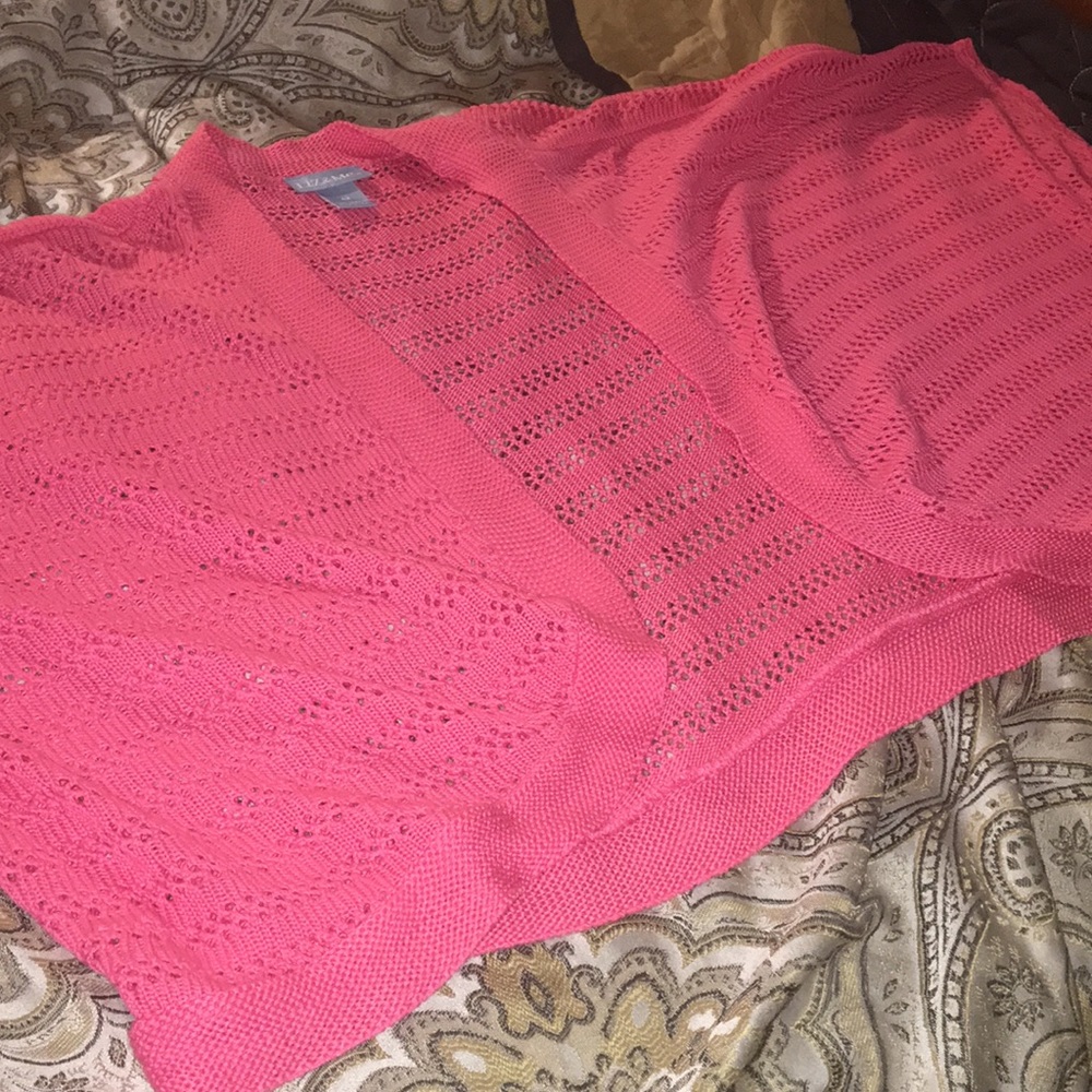Pink Soft Net Shaw - Picture 2 of 2